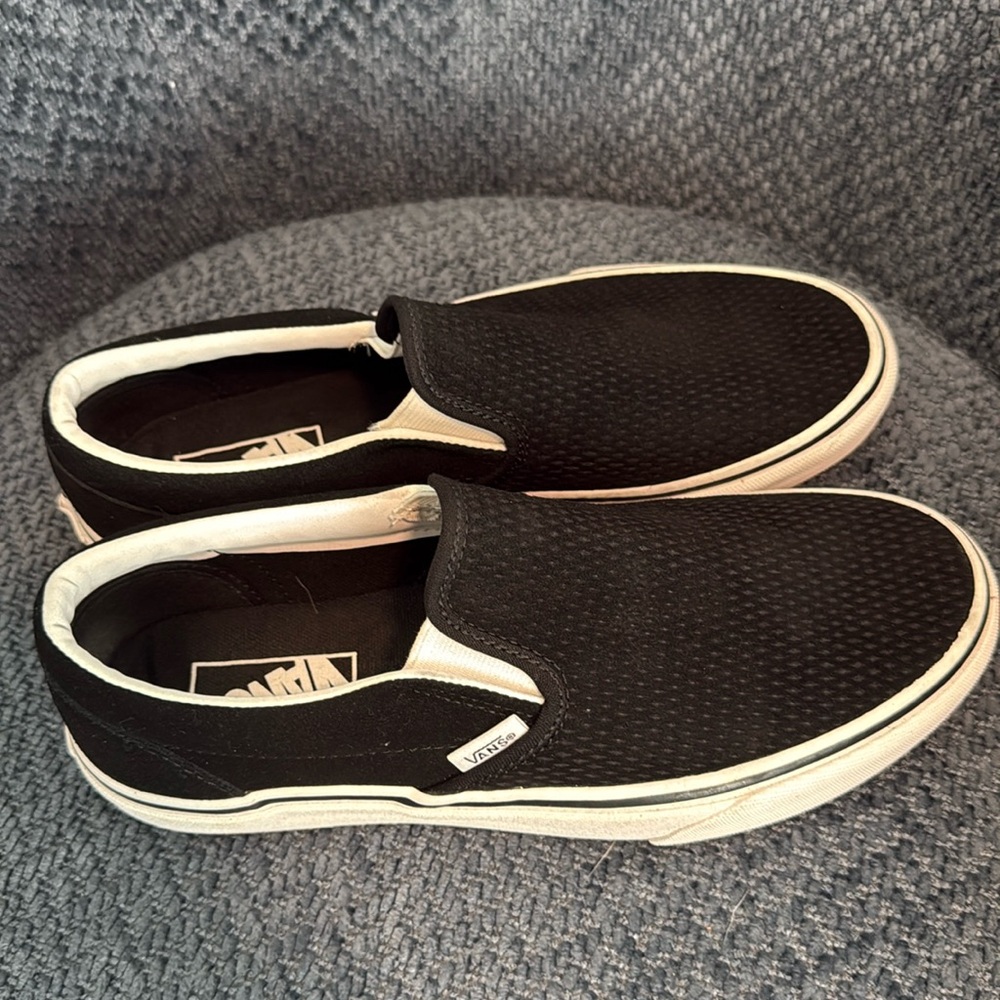 Vans black classic slip ons - new with box